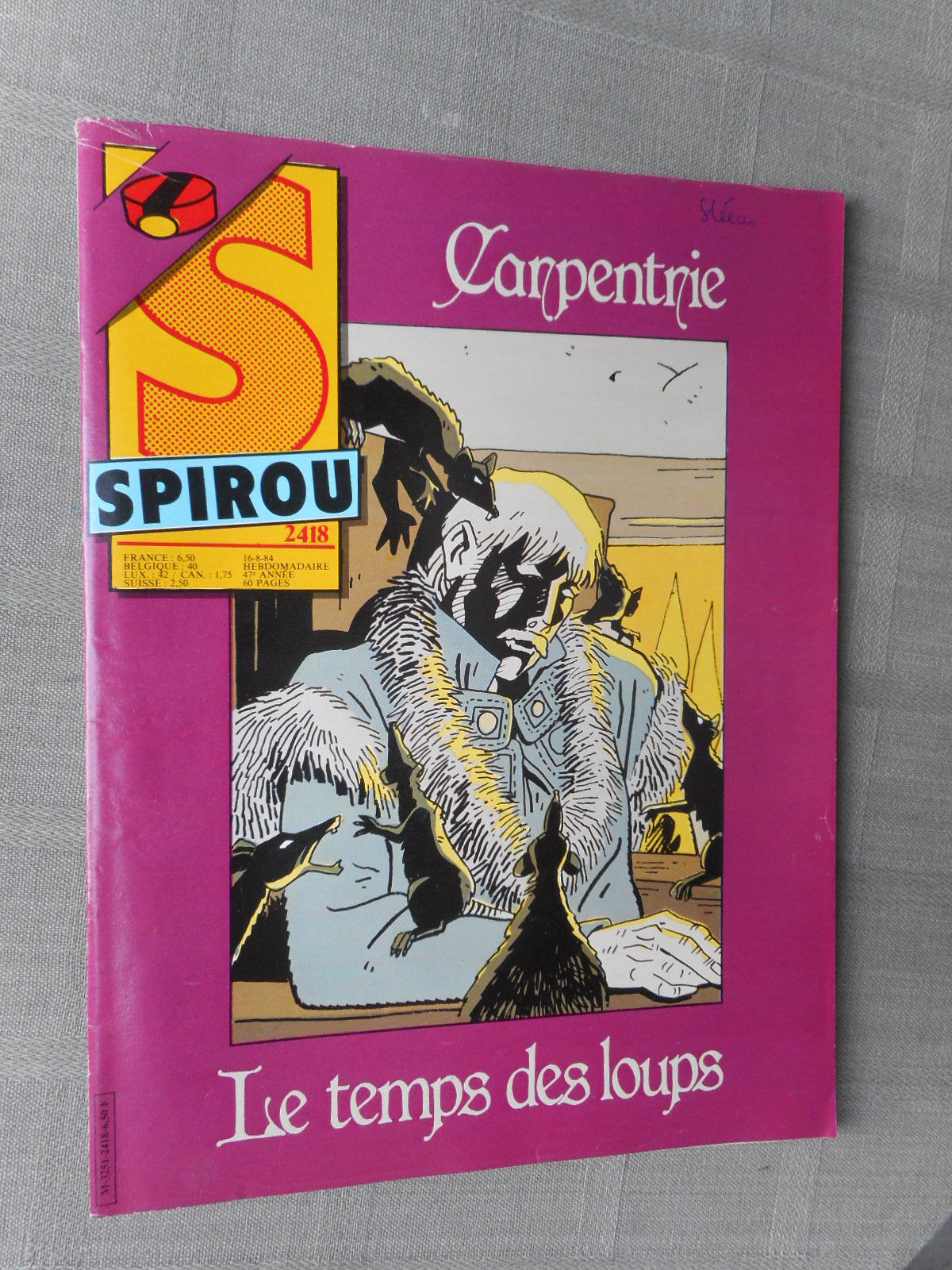 Spirou Weekly No. 2418 1984 Good Condition Complete