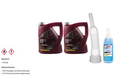8L MANNOL Getriebeöl Basic Plus 75W-90 API GL 4+ Gear  inkl. Auslaufschlauch