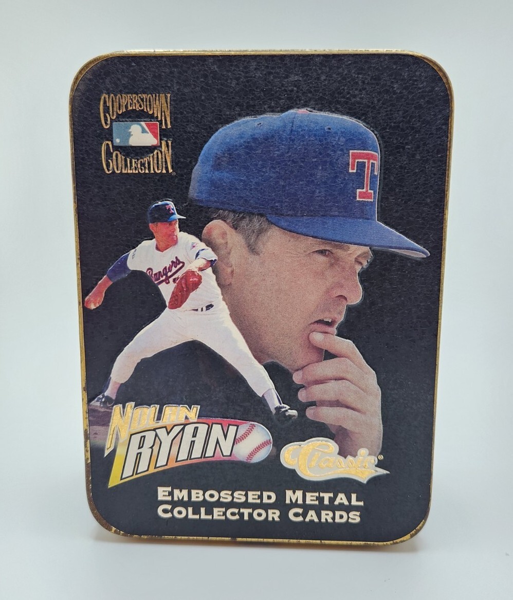 特撮 COOPERSTOWN COLLECTION NOLAN RYAN cm3dmju Cooperstown Collection Tin Set of 5 Nolan Ryan Embossed