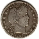 1905 S Barber Half grades in VERY GOOD condition ~ FULL RIMS  stk h0