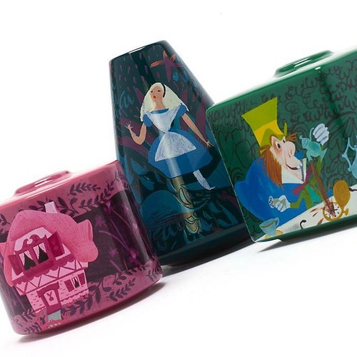 Disney 3er Set Vasen Alice im Wunderland 70. von der Künstlerin Mary Blair - Bild 5 von 7