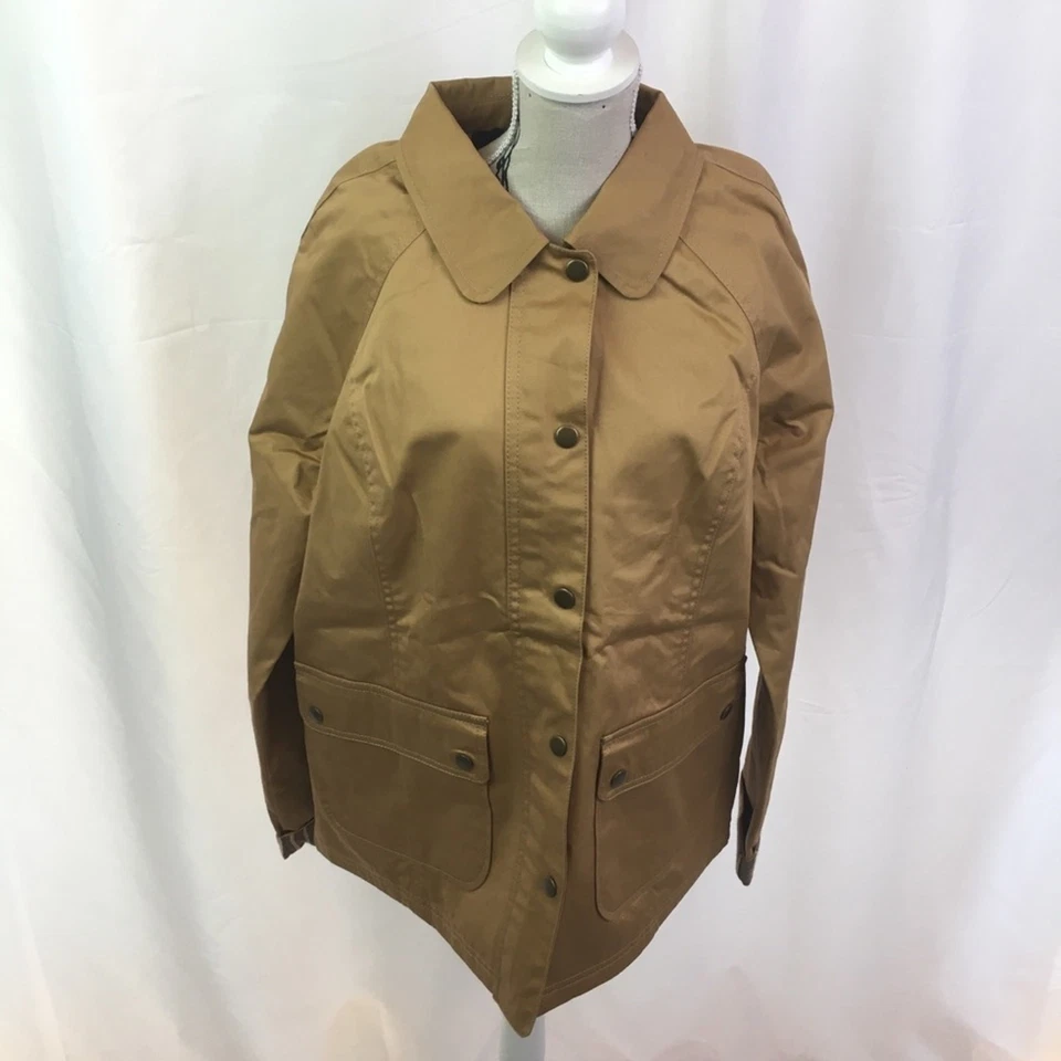 Chaqueta Denim&Co Hi Lo Botón a Presión Oro Amarillo XS Foto 3 de 4