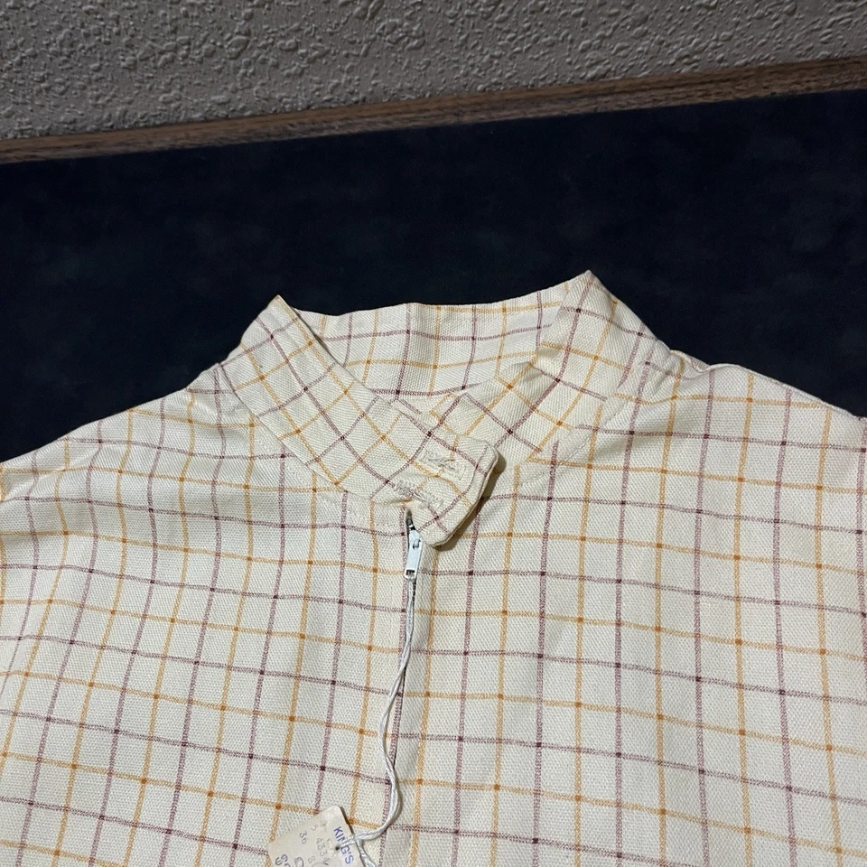 Gabardine Jacket Vintage Rockabilly 1950s Mechanic Windowpane Chinstrap Bomber - Image 2 of 4