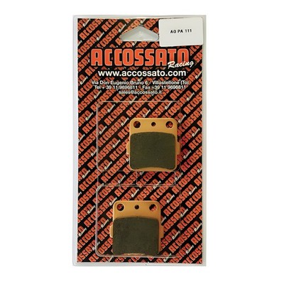 BREMSBELÄGE ACCOSSATO HINTEN FÜR KAWASAKI KX 100 1988 > 2021 1 PAAR ST