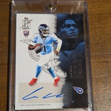Topps 2025 Signature Class Cam Ward Tennessee Titans Rookie Auto Card #101. rookie card picture