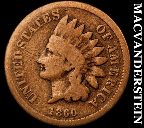 1860 Indian Head Cent- Semi Key Better Date No Reserve #J4447