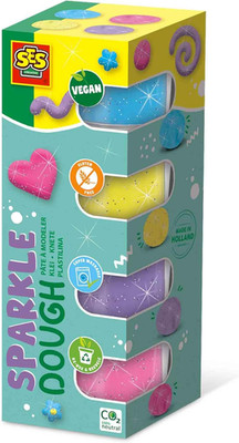 Creative 00515 - Feel Knete Sparkle (4X90Gr), Vegan, Glutenfrei Für Kin