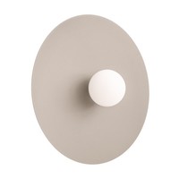 Wandlampe Taupe Weiß Stahl Glas G9 Schlafzimmer Ø50 Cm Wandleuchte Wohnzimmer