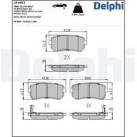 Delphi Bremsbelagsatz Scheibenbremse LP1952 FüR KIA Hyundai ED FD LM CEE SW PRO