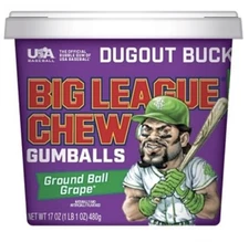 BIG LEAGUE CHEW GROUND BALL GRAPE GUMBALLS 80CT