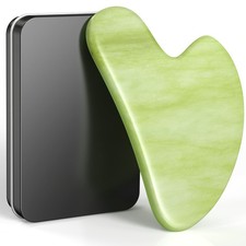 Gua Sha Facial Tools, Natural Jade Stone Guasha Tool for Face Green