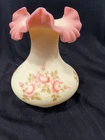 Burmese Fenton Art Glass Vase-6 1/2”