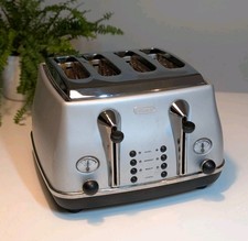 DeLonghi Icona Toaster 4-Slice CT04003 (GREY) Fully Working & Good Condition 