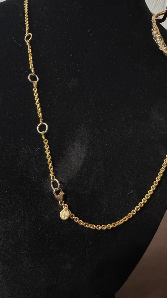 Collar sello Alexis Bittar Miss Havisham cristal incrustado pavé oro sobre 925 Foto 4 de 4