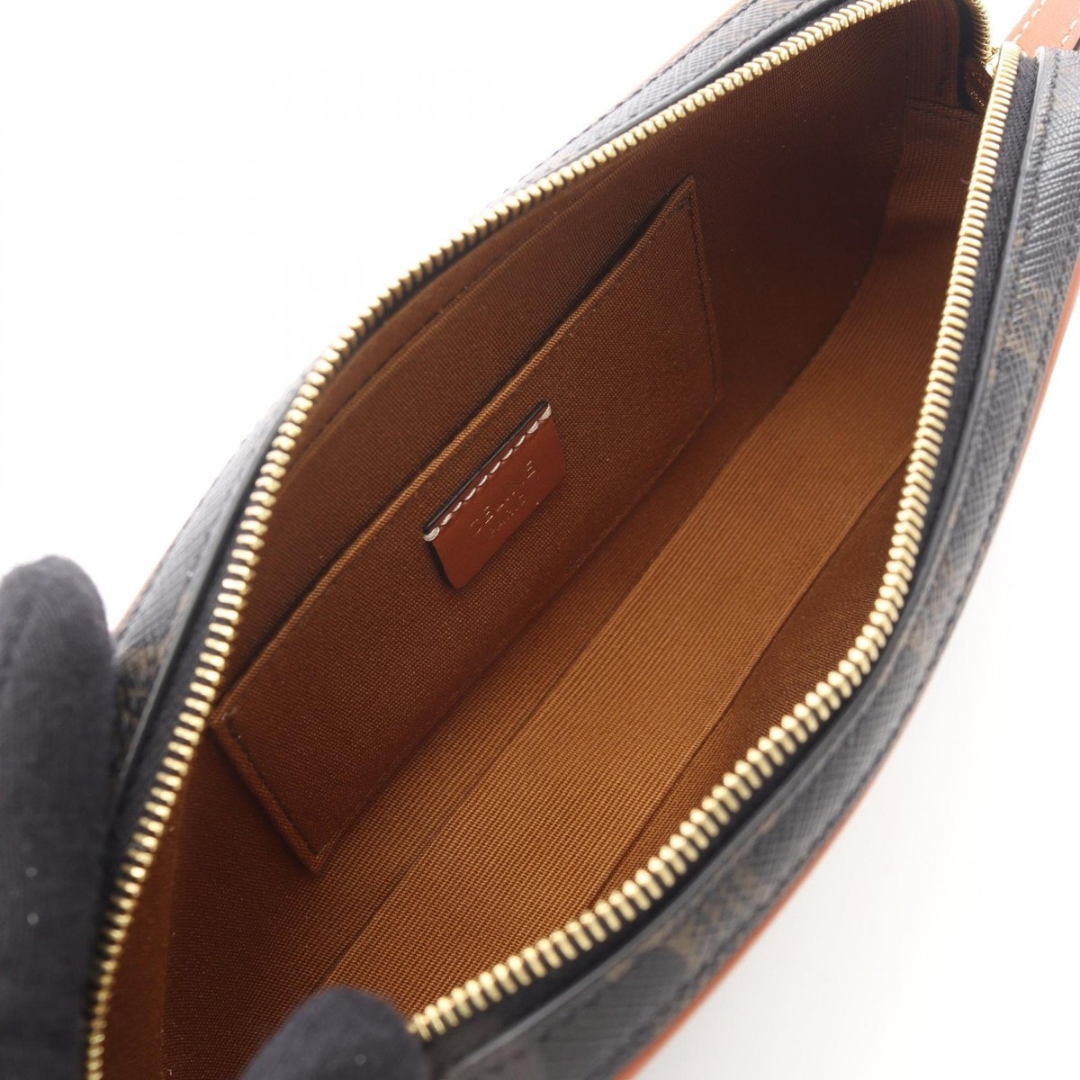 CELINE Cuir Triomphe Mini Camera Shoulder Handbag PVC coated