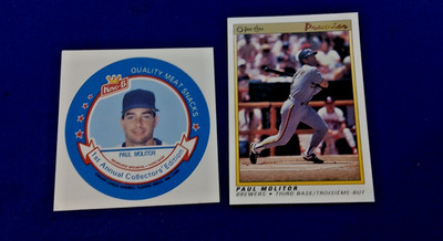 1991 PREMIER OPC PROOF BLANK BACK+king b quare proof paul molitor 1988