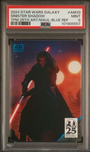 2024 TOPPS CHROME STAR WARS BLUE REFRACTOR #AM10 SINISTER SHADOW/150 PSA 9 POP 3 - Picture 1 of 2