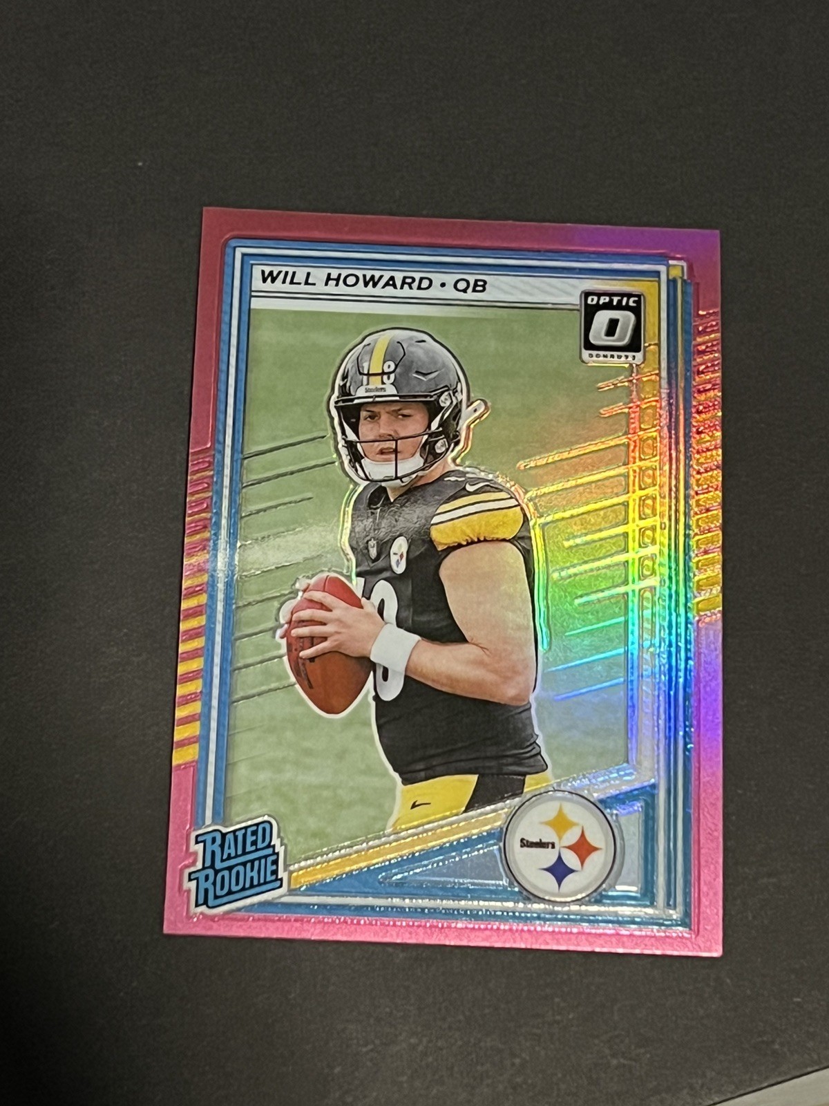 2025 Donruss Pink Optic Preview Will Howard Rated Rookie - Steelers