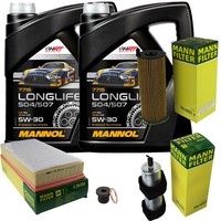 Mann Inspektionspaket 10L Mannol Longlife 5W-30 FüR Audi Q7 3.0 TDI Quattro