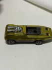 Vintage 1970 Hot Wheels Peeping Bomb Redline Olive Gold USA 1 Replaced Wheel