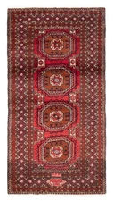 Traditional Vintage Hand-Knotted Oriental Carpet 3'1" x 6'0" Wool Area Rug