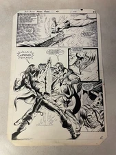 ARAK SON OF  THUNDER an #1 ORIGINAL COMIC ART stunning BATTLE SPLASH 1983