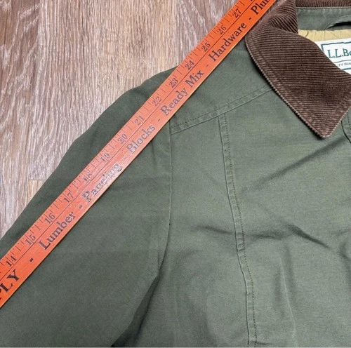 Vintage L.L.Bean Field Canvas Barn Jacket Mens Small Olive Green Brown image 5