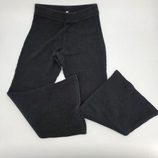 Aerie Waffle Knit Flare Pull On Pant Womens Size Large Black