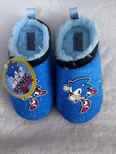 Sonic Kids Slip-On Blue Slippers US 13/1 Sonic the Hedgehog ECS03110NR