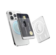 MagSafe Card Holder Clear Magnetic Wallet Case for iPhone 16 15 14 13 12 Pro Max