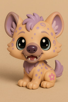 3D Print Paintable Hyena Wild Animal White Littlest Pet Shop Inspired Jumbo