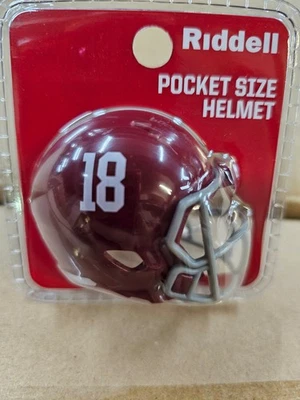 ALABAMA CRIMSON TIDE #18 SEC 2025 CLAM SHELL POCKET PRO FOOTBALL HELMET RIDDELL