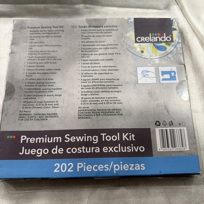 premium Sewing Tool Kit 202 Pieces By Crelando