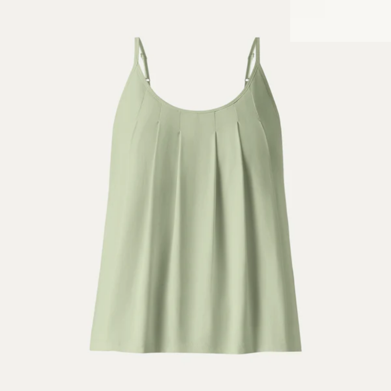 OGL U-Neck Pleated Spaghetti Bra Tank – Limechino