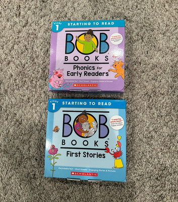 Scholastic Bob Books Stage 1 Starting to Read Box Set & First Stories & Phonics