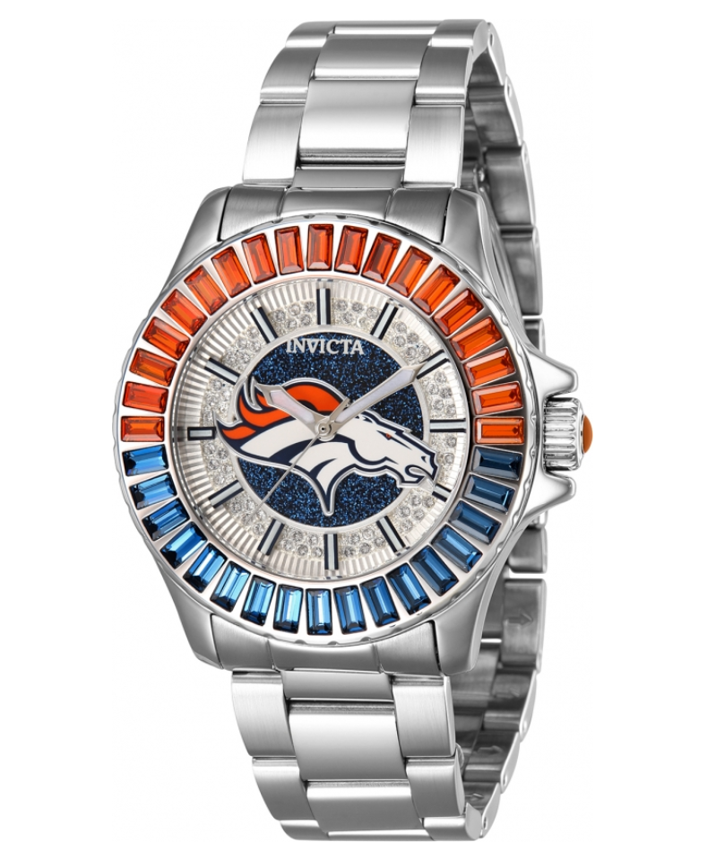 Invicta NFL Denver Broncos 38mm Women's Crystal Quartz Watch 42053