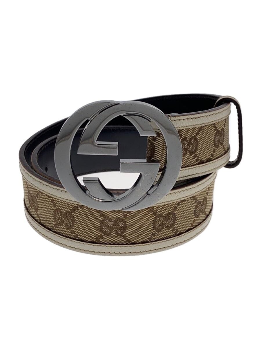 GUCCI Canvas CML All-Over Print Belt for Women Size 36