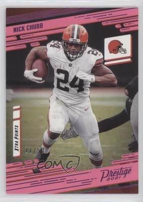 2021 Panini Prestige Xtra Points Pink 11/50 Nick Chubb #123 n0c