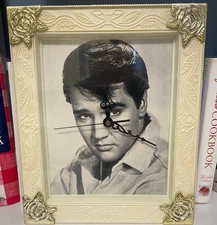 Elvis Presley Photo In Shontek Quartz Clock Frame