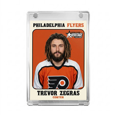 TREVOR ZEGRAS 1970'S PARODY - LIMITED EDITION CUSTOM HOCKEY CARD #'D /25