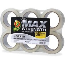 Duck Max Strength Packaging Tape - 55 Yd Length - 6 / Pack - Clear duc-241513 