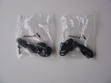 (2) American Airlines Inflight Airplane Wired Headphones Earbuds Earphones Black