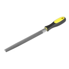 8-Inch Double Cut Grade High Carbon Hardened Steel Half Round File with Handle