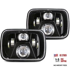 5x7 7x6 inch LED Headlights, H6054 6054 H5054 6052 LED Black-Non Halo
