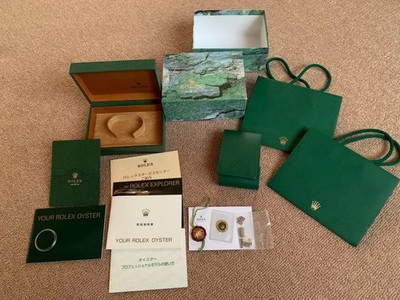 Rolex Uhrenbox Gehäuse Grün Leder Holz Link Tag Booklet Lünette Abdeckung 68....