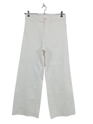 ZARA Jeans taille haute Dames Jeans T EU 42 blanc cassé style décontracté - Photo 1/4