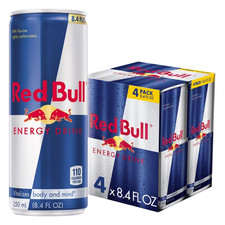 Red Bull Energy Drink, 80mg Caffeine, 8.4 fl. oz., Pack of 4 Cans....