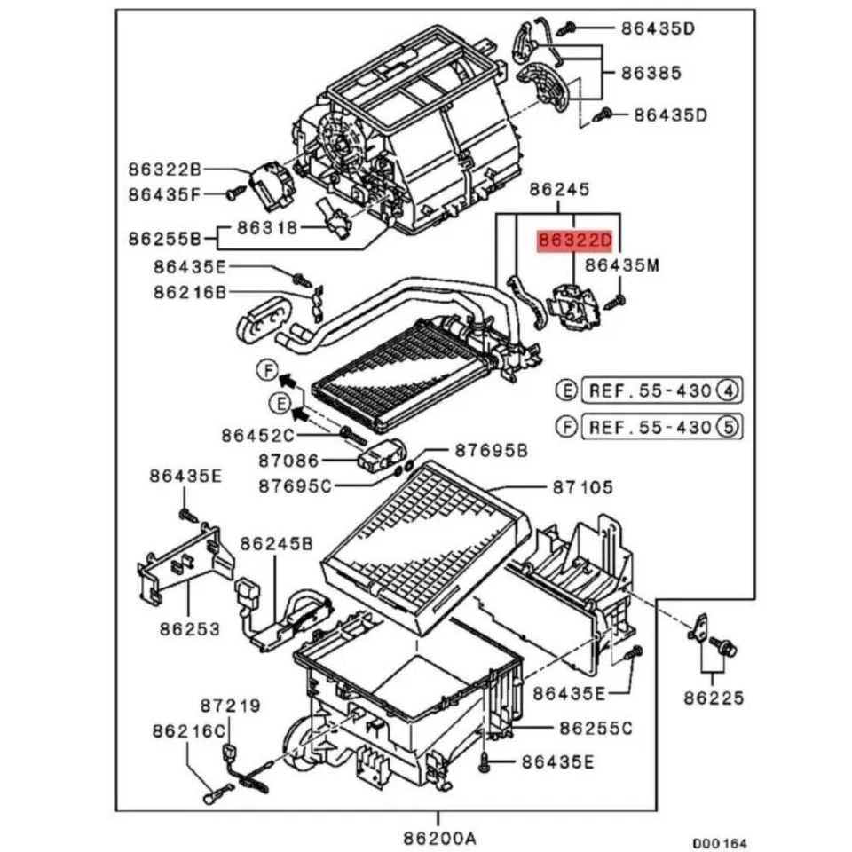 Servo motor de controle climático aquecedor ar condicionado para Mitsubishi Grandis 04-10 - Imagem 2 de 4