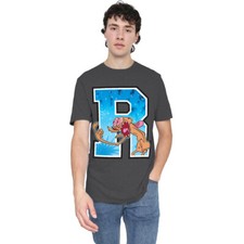 Ren And Stimpy R Is For Ren T-Shirt S-2XL-Charcoal