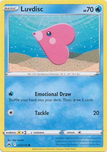 Luvdisc 035/159 - NM / M - Crown Zenith Pokemon Card - $2 Combined